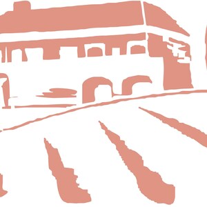 Sjabloon, &quot;Wine Estate&quot; sjabloon om te decoreren als een wijnfles, Franse touch