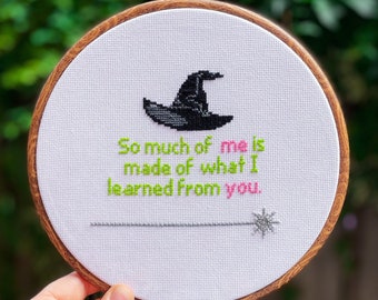 Wicked | "For Good" Cross Stitch PDF Pattern - Updated PDF