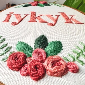 iykyk 7 Embroidery Completed in Hoop image 3