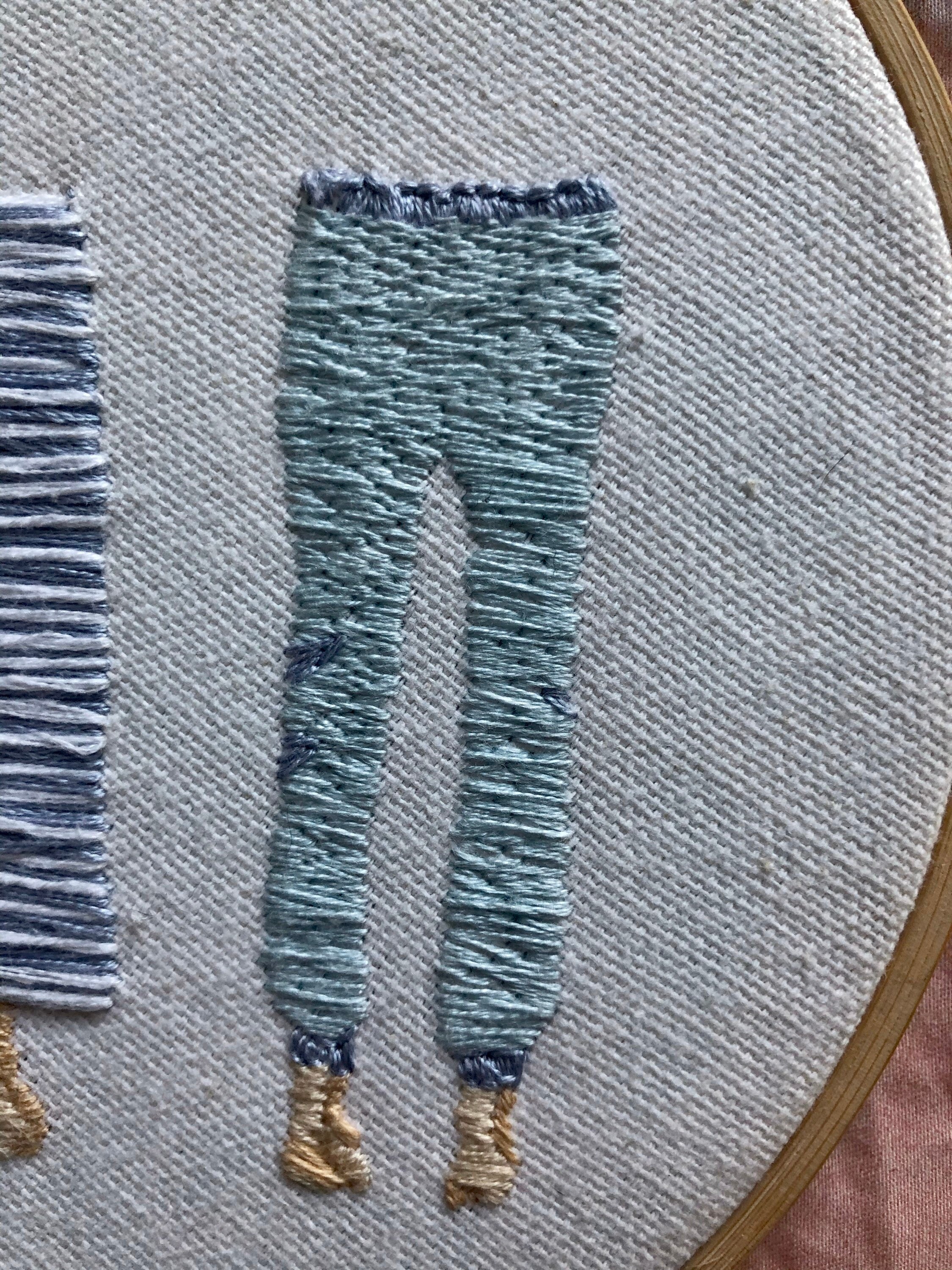 Sweatpants Embroidery Completed in Hoop Etsy