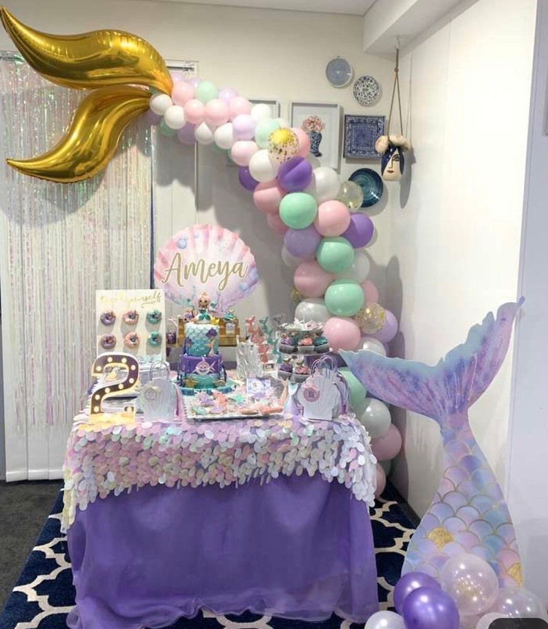 Mermaid Tail Mini / Kids Party Cardboard Cutouts Etsy