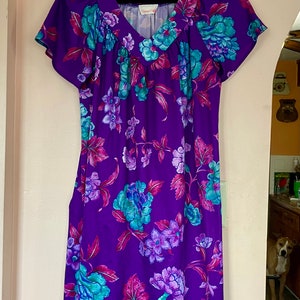 Vintage Jewel Tone House Dress