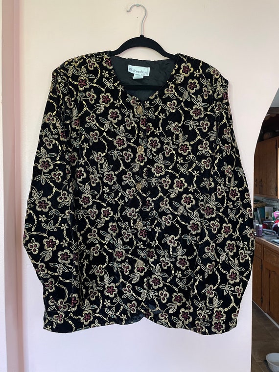 Vintage Velvet Embroidered Lightweight Jacket