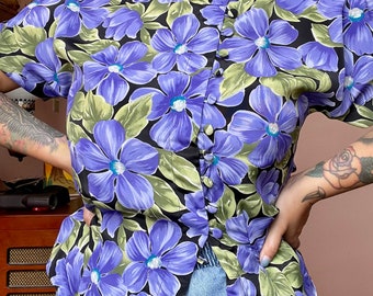 Vintage Floral Button-up