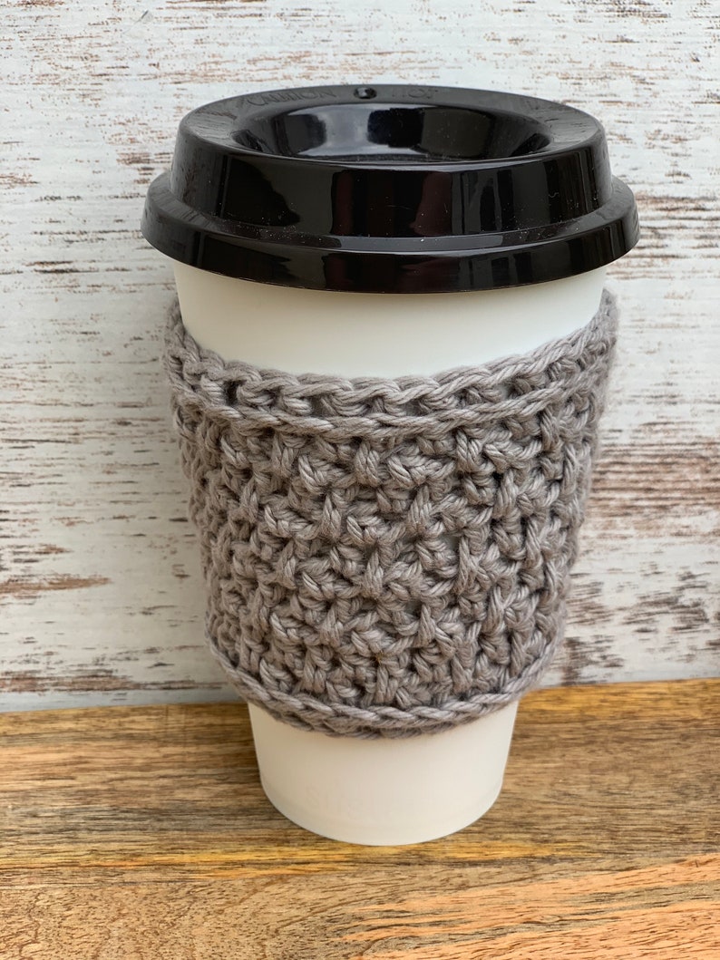 Knitted coffee cup cozy, drink sweater, hot drink sleeve, cozy gifts for her, coffee lover gifts for him, stocking stuffers for teens 