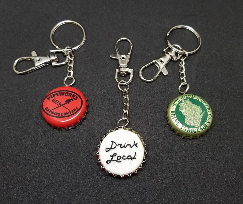 Embroidered Craft Beer Accessories Upcycled Craft Beer Etsy