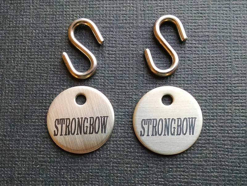 BRIDLE TAG THICK Halter- Small 3/4&quot; Custom Engraved Solid Brass or Nickel Silver