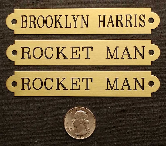 Plate or .050 Nickel Silver Custom Engraved HALTER PLATE LARGE THICK Scalloped Brass I.D