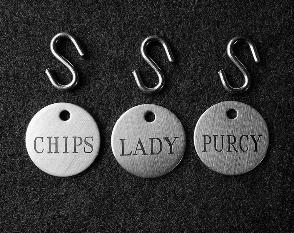 ETICHETTA PER BRIGLIA SPESSA - Piccola 3/4" Incisa Personalizzata In Ottone Massiccio O Alpacca - Italia - Foto 6