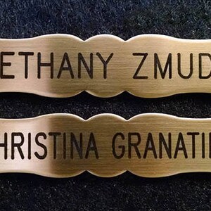 Ornate Bible Naming Plate (2 1/2" x 1/2") Small Custom Engraved, Thick Brass or Nickel Silver image 9