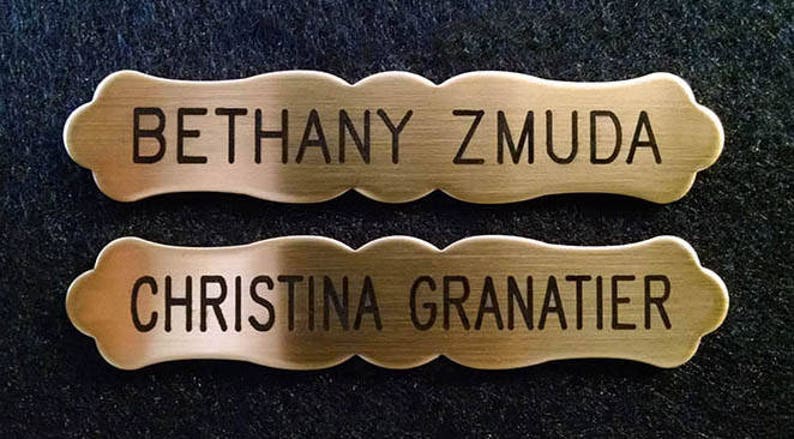 Ornate Bible Naming Plate (2 1/2" x 1/2") Small Custom Engraved, Thick Brass or Nickel Silver image 9
