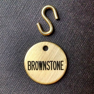 BRIDLE 1&quot; or BLANKET TAG Thick Custom Engraved Solid Brass or Nickel Silver Horse Pet Disc