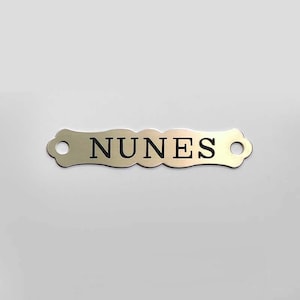 Medium ORNATE HALTER or Large SADDLE Plate Thick Fancy Solid Brass or Solid Nickel Silver Custom Engraved