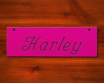 DOG CRATE SIGN 6" X 2" Show - Custom Engraved Durable Plastic Laminate