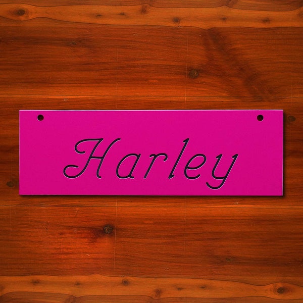 DOG CRATE SIGN 6" X 2" Show - Custom Engraved Durable Plastic Laminate