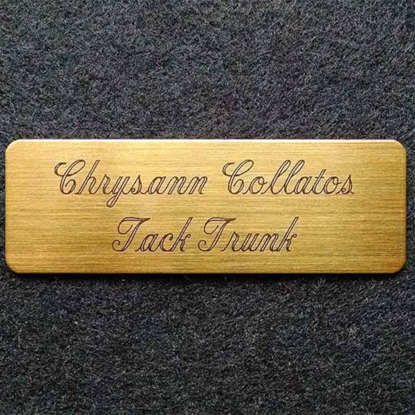Tack Box Name Plate Etsy