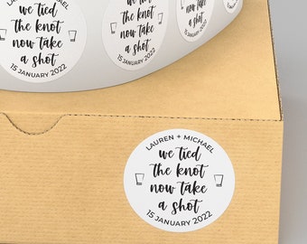 Take a Shot We Tied the Knot Labels - Etsy