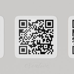 QR Code Sticker Custom Scan Labels reorder review 1" square business roll decal packaging product personalized roll 25 to 1000 labels %pro