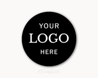 Custom circle LOGO stickers, label business logo, branding packaging, promotion, social media, matte L.P.  %pro