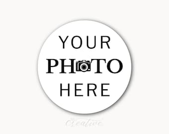 Custom Picture stickers, photo stickers, circle round image stickers, packaging, picture, supplies, matte L.P.  %pro