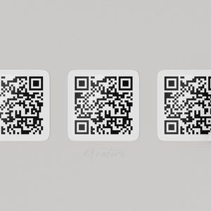 QR Code Sticker Custom Scan Labels reorder review 1" square business roll decal packaging product personalized roll 25 to 1000 labels %pro