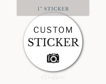 Custom Picture 1 inch stickers, 1" photo, circle round image, packaging, your picture, supplies, matte L.P.  %pro