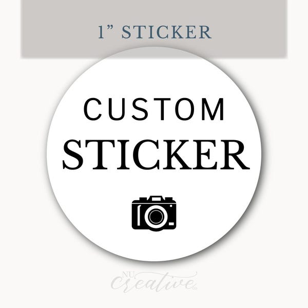 Pegatinas personalizadas de 1 pulgada, foto de 1 pulgada, imagen circular, embalaje, su imagen, suministros, mate L.P. %pro