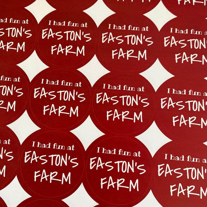 Custom 2 Inch Stickers - 50.8mm Logo Photo Picture - Text Design ...