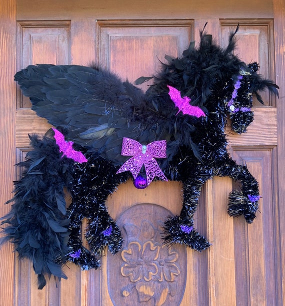 Horse Wreath/halloween Horse Wreath/friesian Horse Etsy