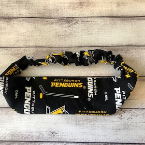 Pittsburgh Penguins Hockey Headband Adult Child Toddler Elastic Stretchy Stretch Headwrap Headband Accessories