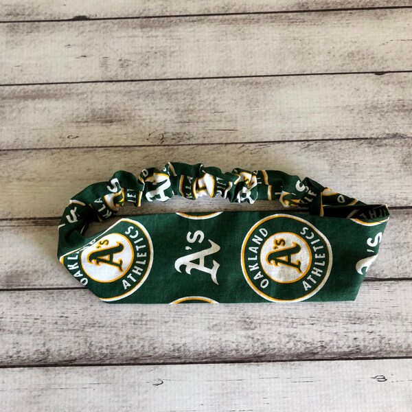 Oakland Athletics A’s Headband Adult Child Toddler Elastic Stretchy Stretch Hairband Hair Band Headwrap Baseball Little Girl