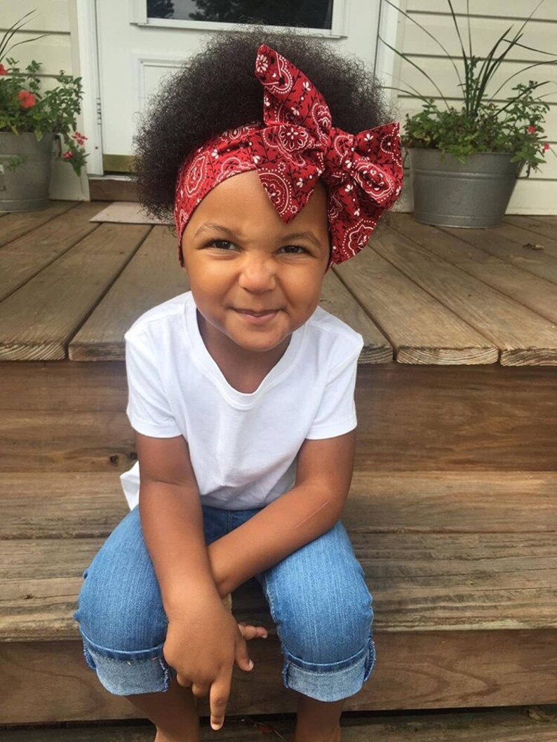 Pinup Headwrap Bloomer Red Bandanna Headband Bandana Toddler Etsy