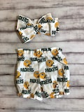 Green Bay Packers Inspired Bloomer Headwrap Bloomers Football Little Baby Girl Toddler Bows Big Bow Infant Headband Shorts Hair Bummies