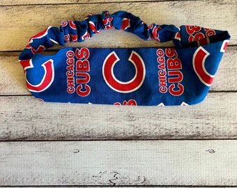 Chicago Cubs Baseball Headband Stretch Elastic Adult Child Toddler Little Baby Girl Hair Hairband Accessories