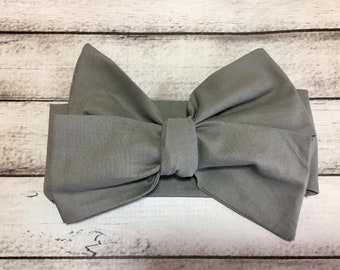 Gray Headwrap, Baby Headband, Toddler Bows, Big Bow Oversized Infant Little Girl Headwraps Turban Sale Accessories