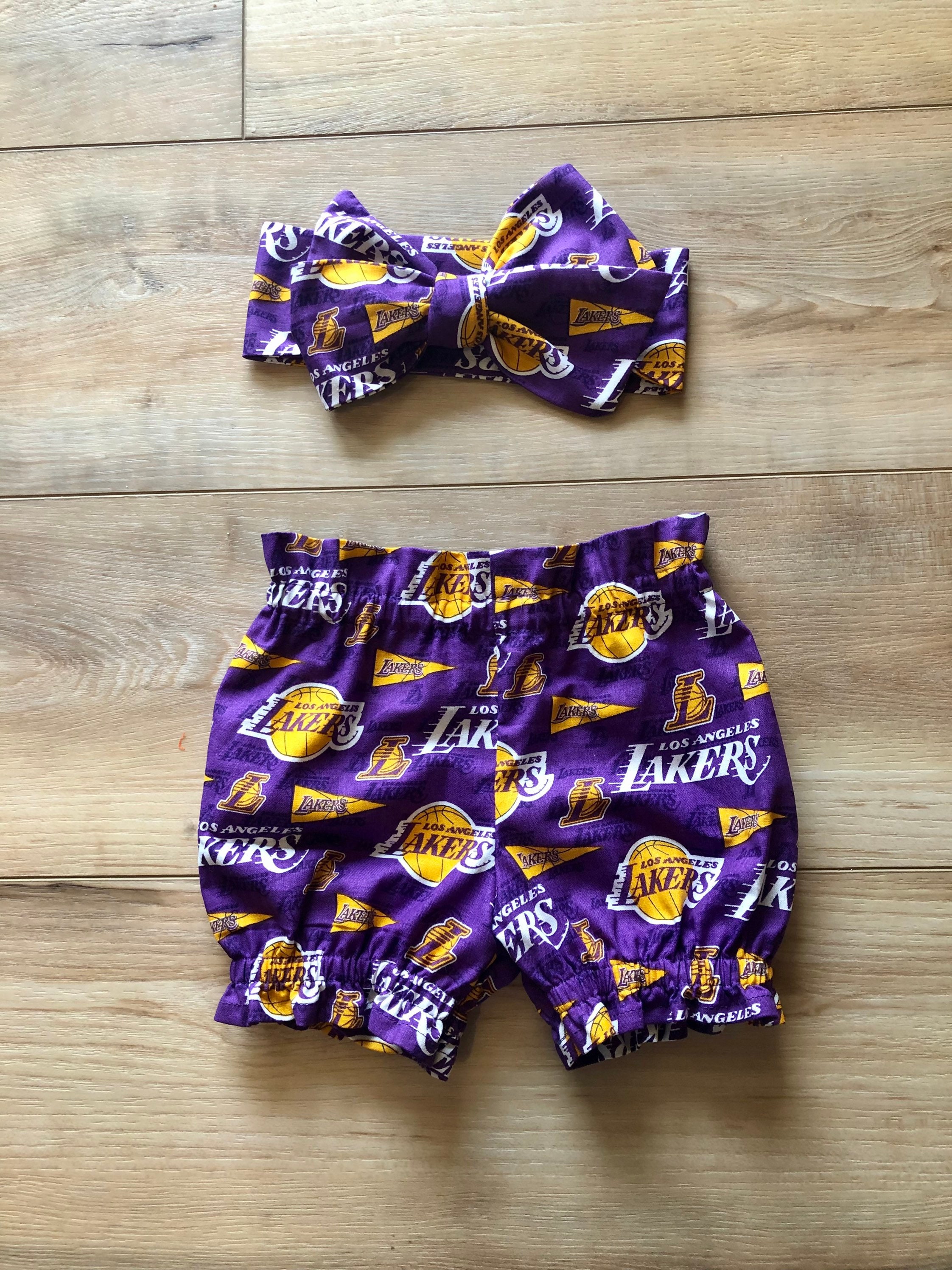 Girls LA Lakers Game Day Basketball Outfit, Baby, Toddler – Needles Knots n  Bows