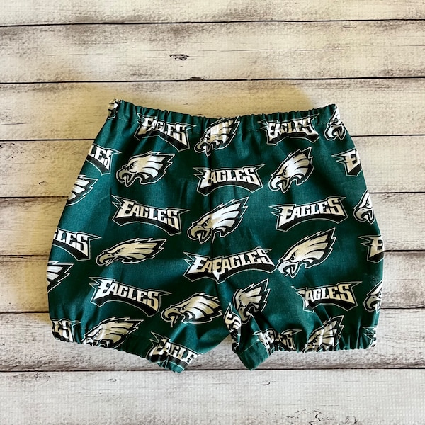 Philadelphia Eagles Football Inspired Little Boy Bummies Shorts Diaper Cover Elastic Infant Toddler Baby  Boys