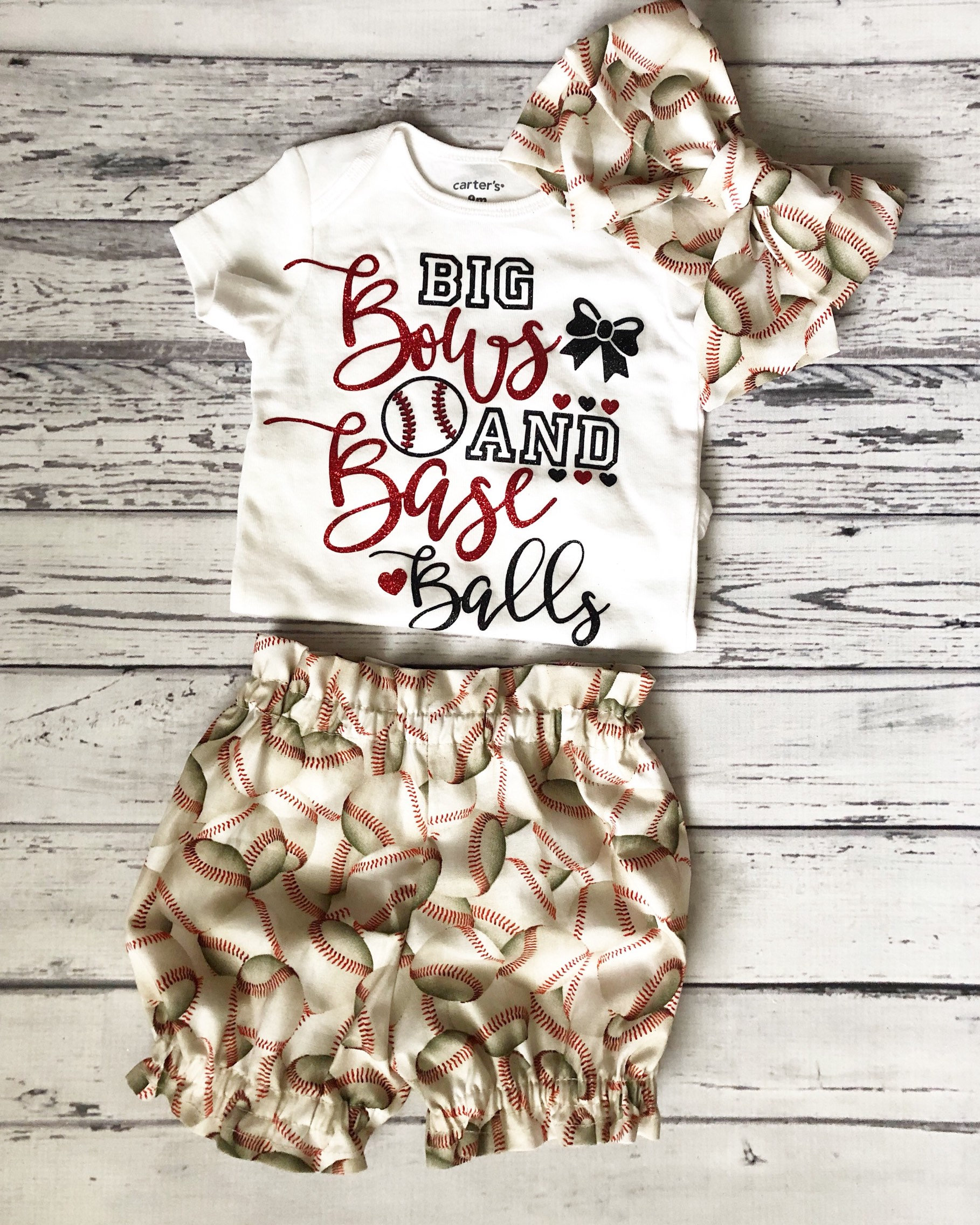 Bodysuit Baseball Bloomers Headwrap Bloomer Infant Newborn Etsy