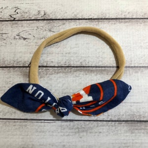 Houston Astros Baseball Elastic Nylon Stretch Knot Bow One Size Headband Little Baby Girl Toddler Bow Bows Infant  Hair Accessories