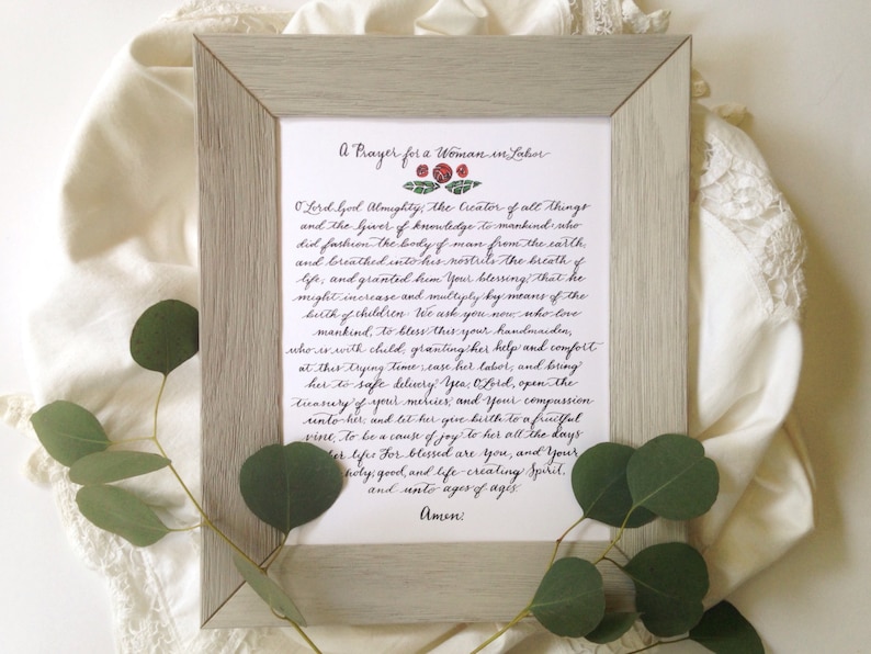 Labor Prayer A Prayer for a Woman in Labor Orthodox  Etsy