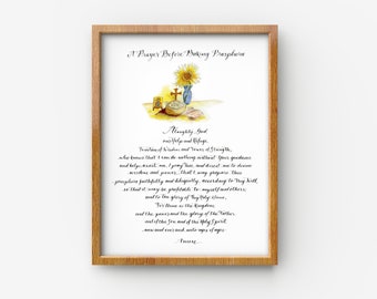 Prosphora Prayer Print, Prayers before baking Prosphora, Orthodox Christian prayer
