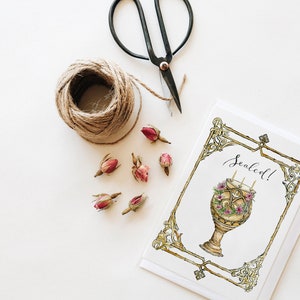 Pacote com 3 cartões de batismo, cristão ortodoxo, fonte batismal, ilustração vitoriana, guirlanda de flores, aquarela, cristão