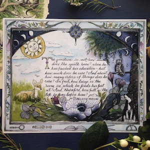 Charlotte Mason Art Print, Woodland Illustration, the Question is Not ...