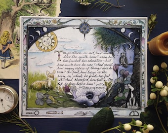 Charlotte Mason Kunstdruck - Wald Aquarell Illustration - Haus Dekor - "How diente die Jugend wissen?"