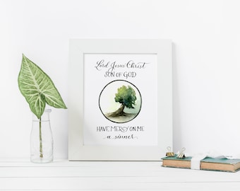 Lord Jesus Christ, Son of God, have mercy on me a sinner, The Jesus Prayer, Orthodox Christian, Wall Art, Art Print