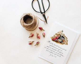 The Word Became Flesh — John 1:14 Advent Greeting Card Set, Christmas Card