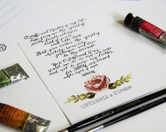 Lenten Sayings of the Saints Postcard Pack, Orthodox Christian, Lettered Postcard, Wall Decor, Art Print