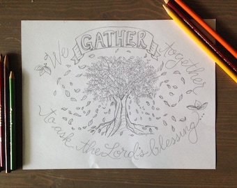 PRINTABLE: Thanksgiving Day Coloring Page