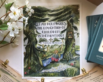 St. Theophan the Recluse Art Print – Orthodox Christian Education – "Of all holy works..."