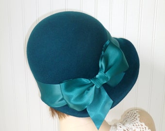 Custom made 1920's flapper Cloche - Downton Abbey hat, Miss Fisher, Gatsby hat